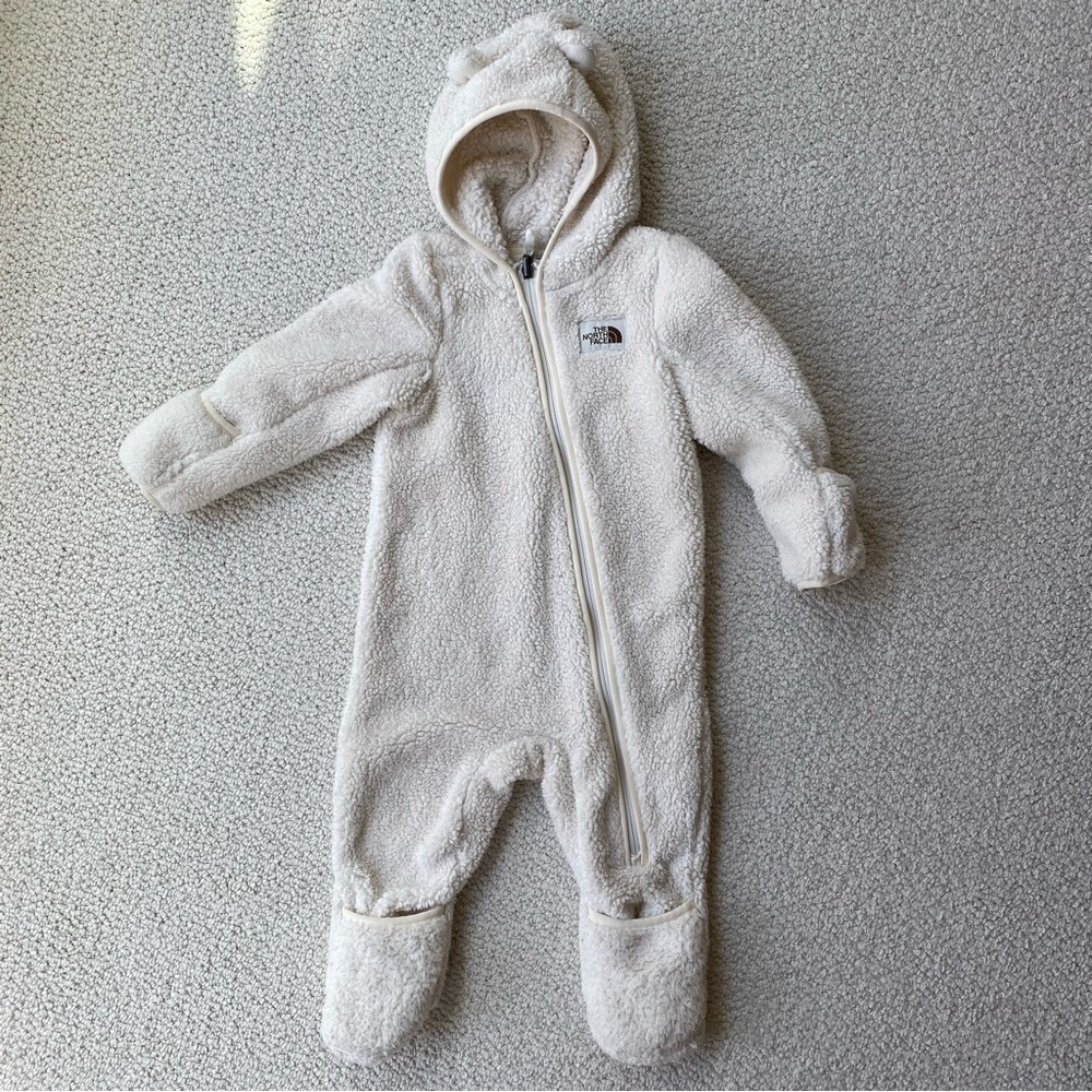 The North Face Cream Kids One Piece Footie